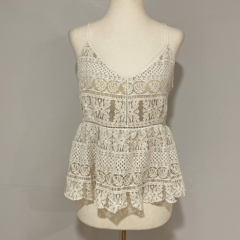 All Saints Natalia Peplum Tank Top - Picture 3 of 7